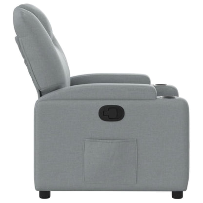 vidaXL Fauteuil relax Gris clair Tissu