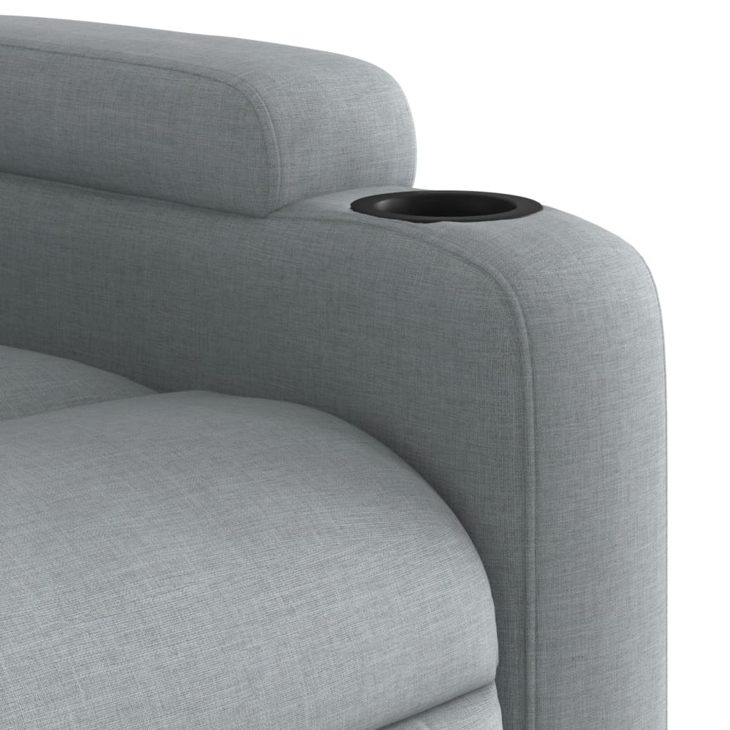 vidaXL Fauteuil relax Gris clair Tissu