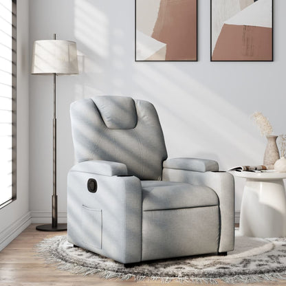 vidaXL Fauteuil relax Gris clair Tissu