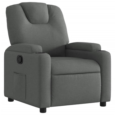 vidaXL Fauteuil de relaxation gris foncé en tissu