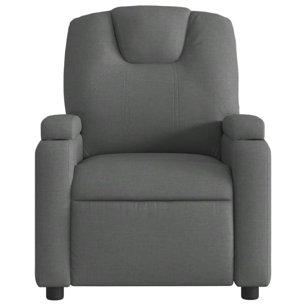 vidaXL Fauteuil de relaxation gris foncé en tissu