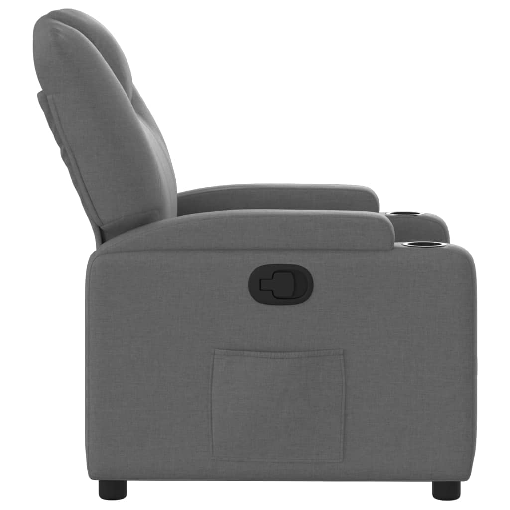 vidaXL Fauteuil de relaxation gris foncé en tissu