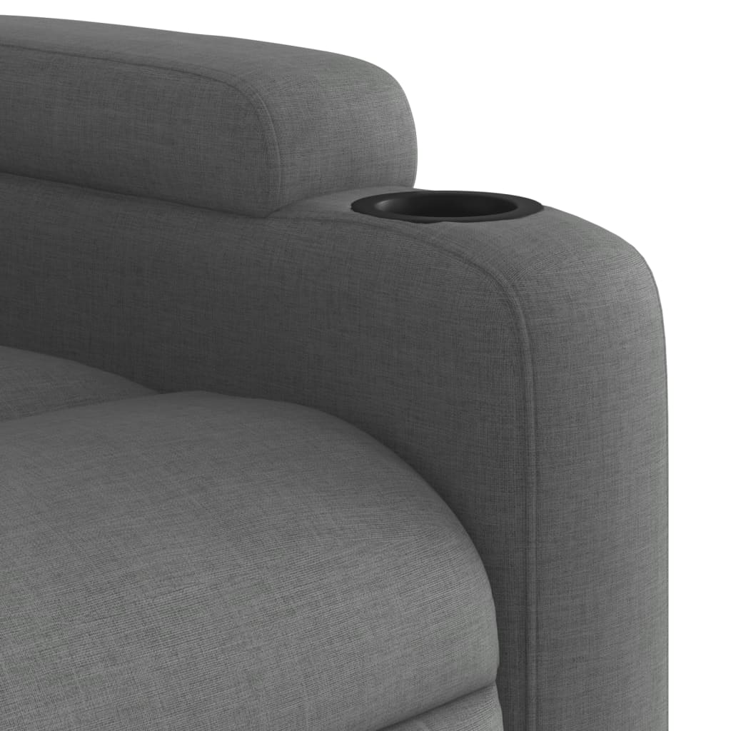 vidaXL Fauteuil de relaxation gris foncé en tissu