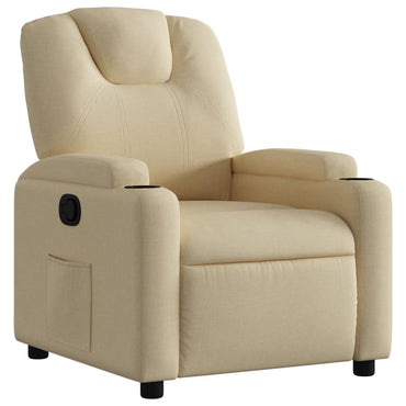 vidaXL Fauteuil relax crème tissu