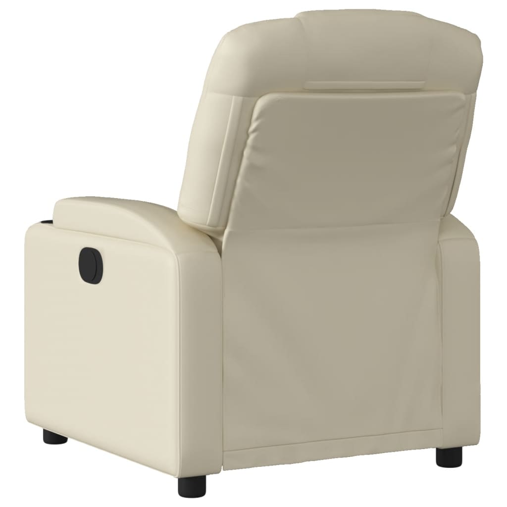 vidaXL Fauteuil relax crème similicuir