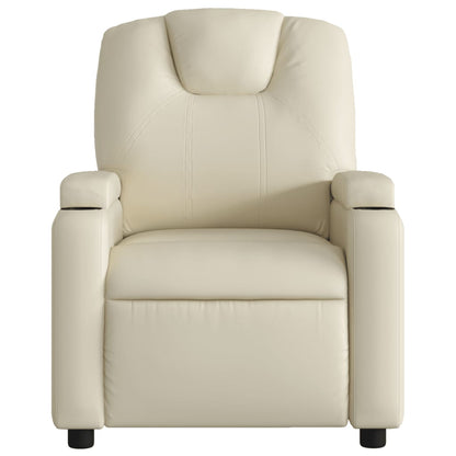 vidaXL Fauteuil relax crème similicuir