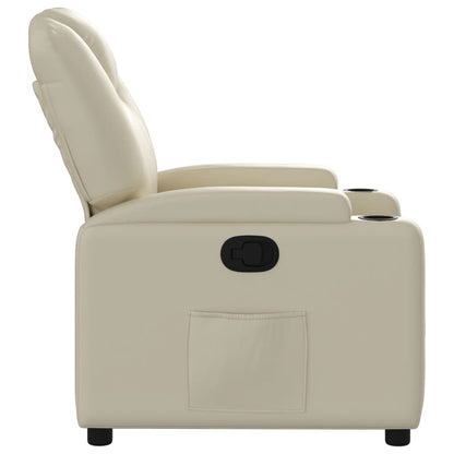 vidaXL Fauteuil relax crème similicuir