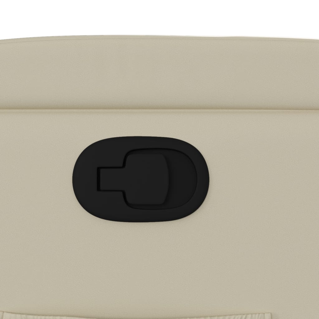vidaXL Fauteuil relax crème similicuir