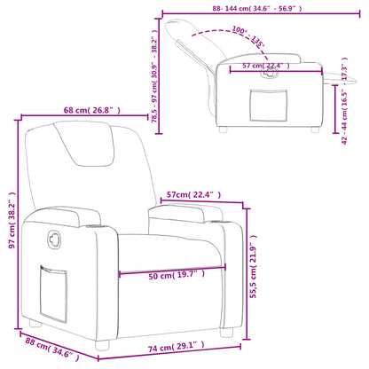 vidaXL Fauteuil relax crème similicuir