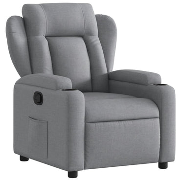 vidaXL Fauteuil relax Gris clair Tissu