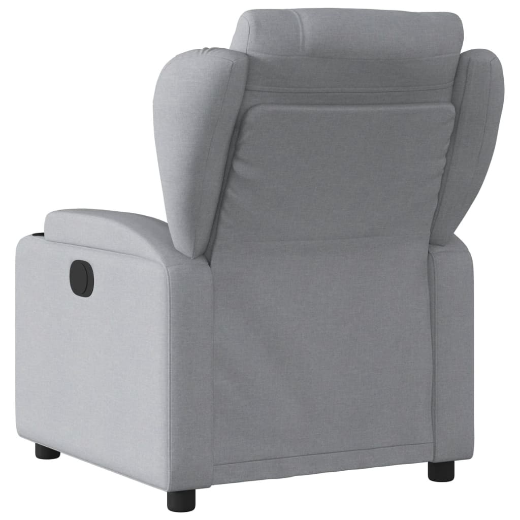 vidaXL Fauteuil relax Gris clair Tissu