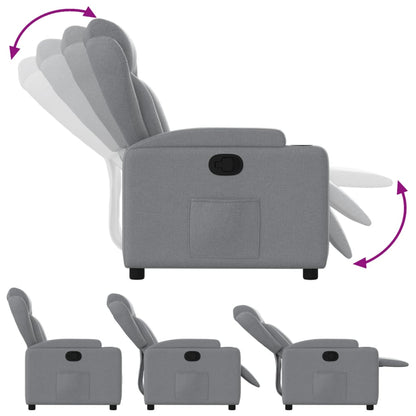 vidaXL Fauteuil relax Gris clair Tissu