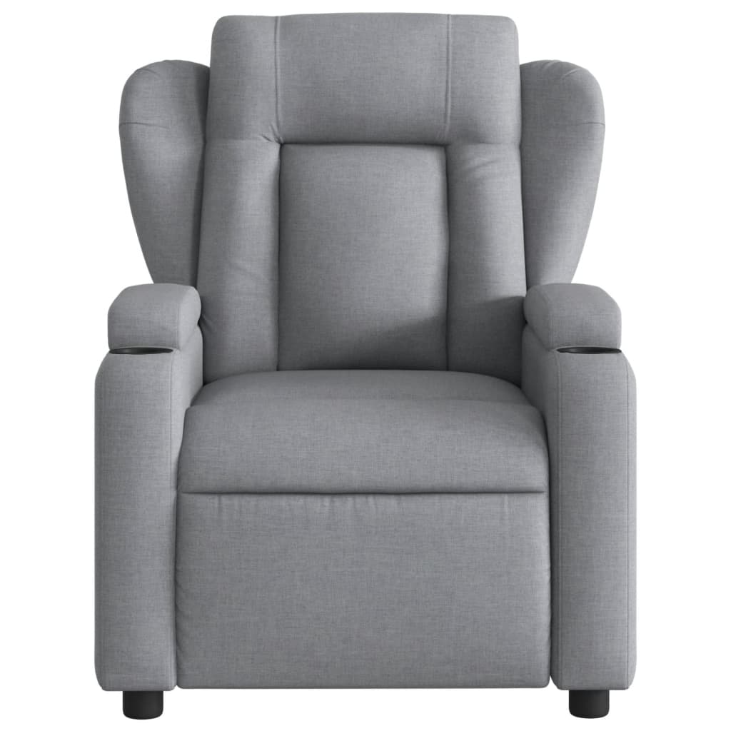 vidaXL Fauteuil relax Gris clair Tissu