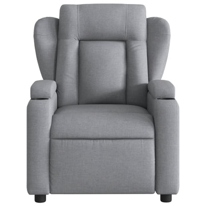 vidaXL Fauteuil relax Gris clair Tissu
