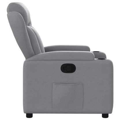vidaXL Fauteuil relax Gris clair Tissu