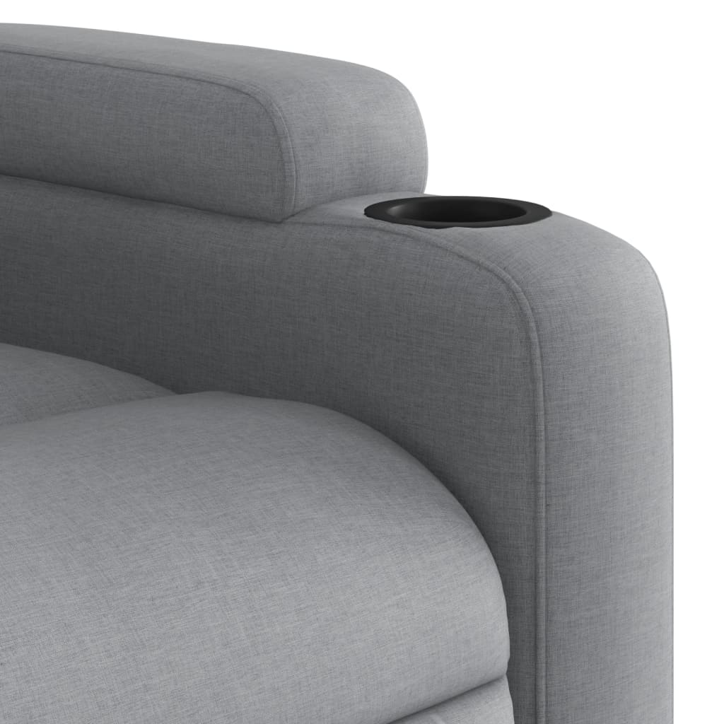 vidaXL Fauteuil relax Gris clair Tissu