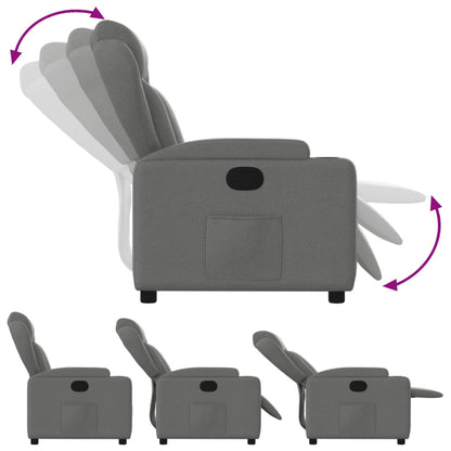 vidaXL Fauteuil de relaxation gris foncé en tissu