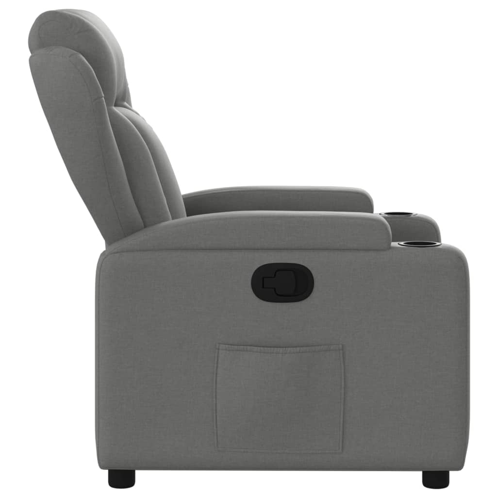 vidaXL Fauteuil de relaxation gris foncé en tissu