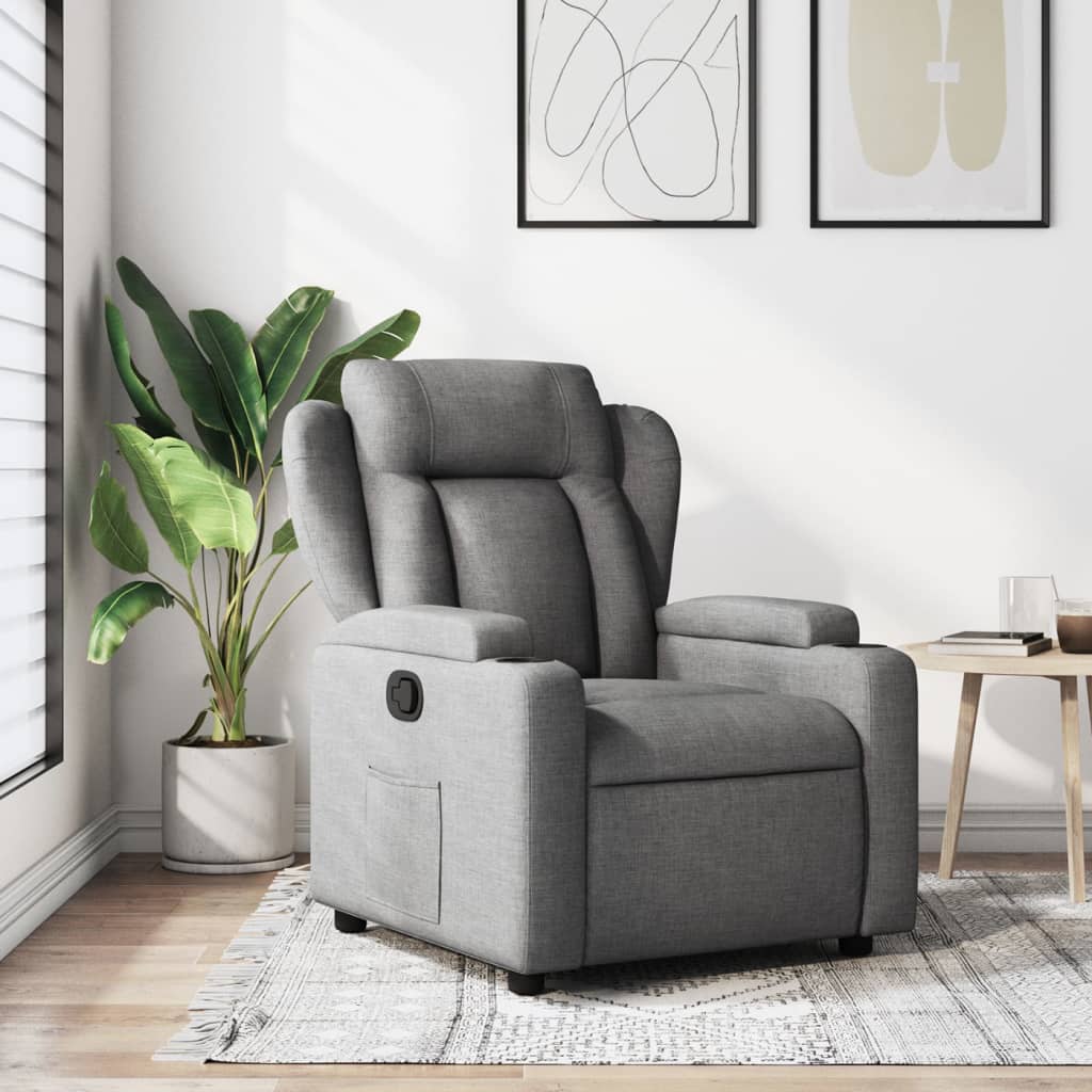 vidaXL Fauteuil de relaxation gris foncé en tissu