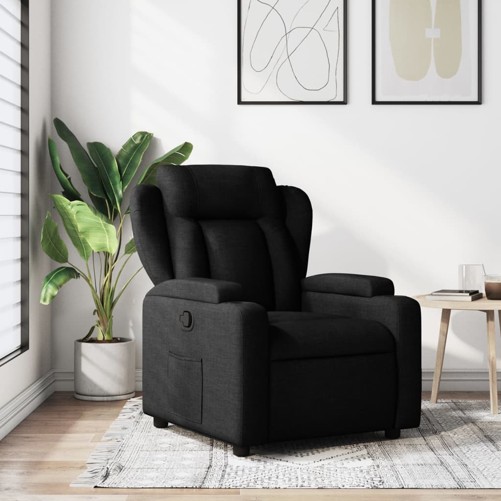vidaXL Relaxsessel Schwarzer Stoff