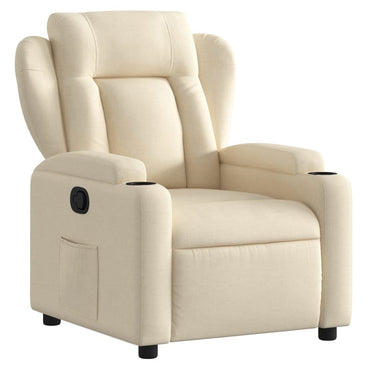 vidaXL Fauteuil relax crème tissu