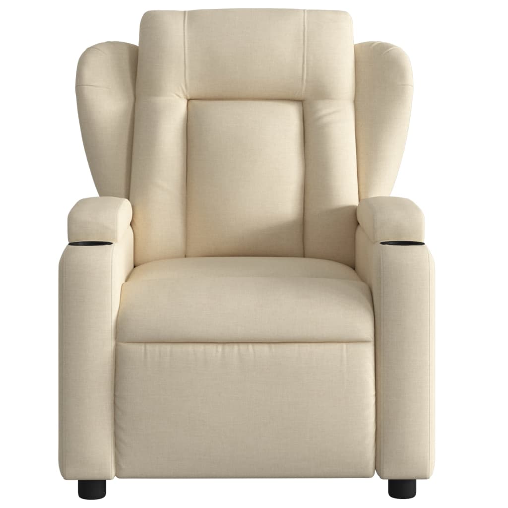 vidaXL Fauteuil relax crème tissu