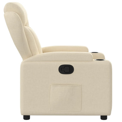 vidaXL Fauteuil relax crème tissu