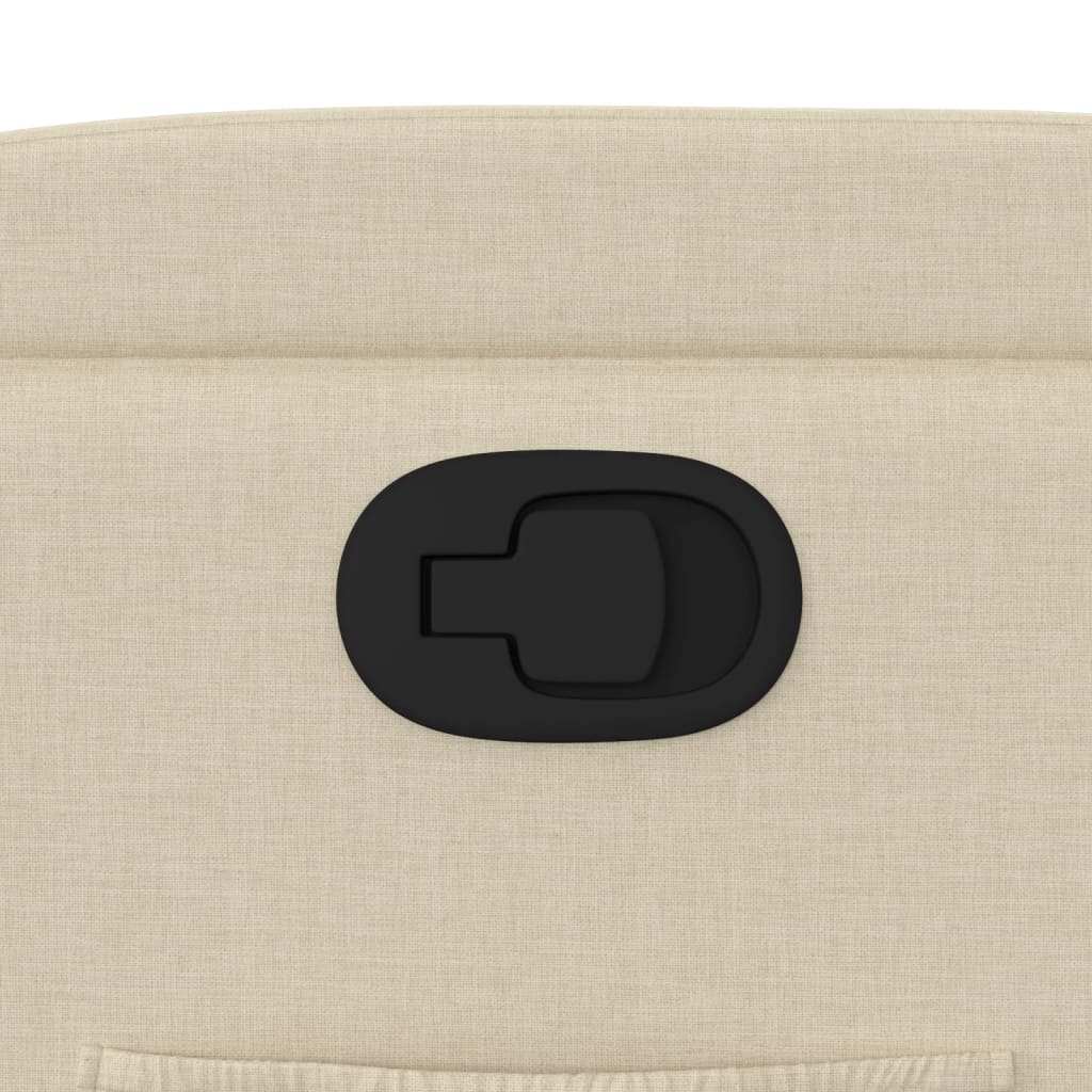 vidaXL Fauteuil relax crème tissu