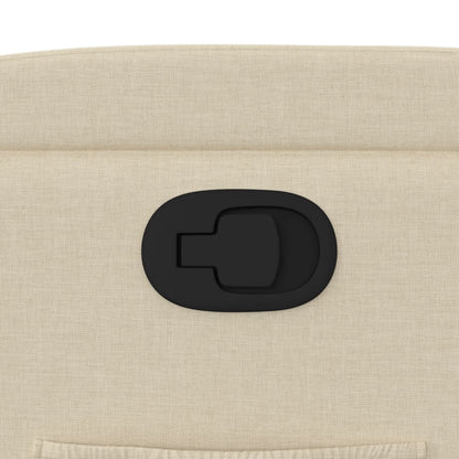 vidaXL Fauteuil relax crème tissu