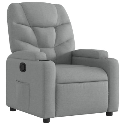vidaXL Fauteuil relax Gris clair Tissu