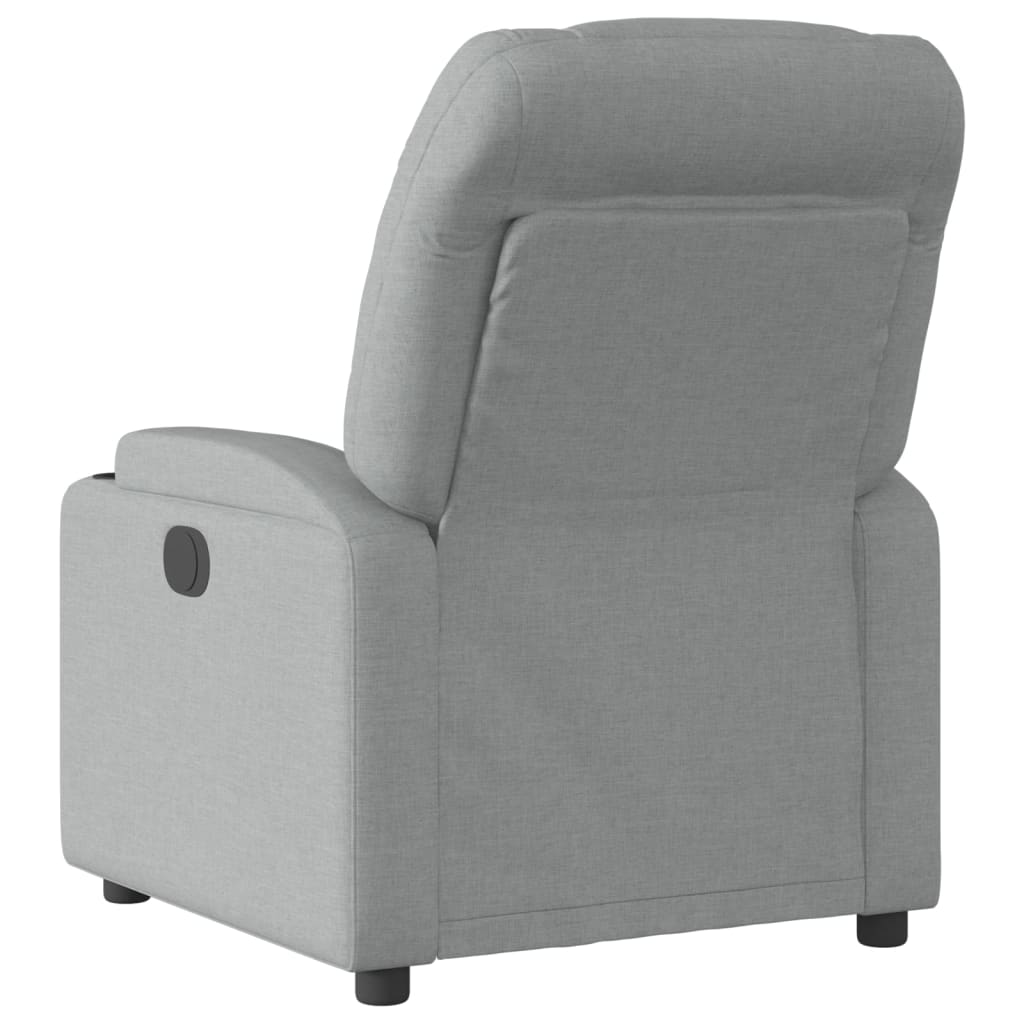 vidaXL Fauteuil relax Gris clair Tissu