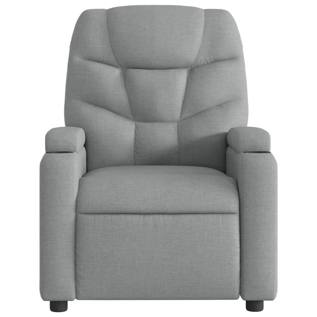 vidaXL Fauteuil relax Gris clair Tissu