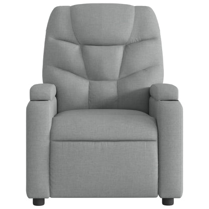 vidaXL Fauteuil relax Gris clair Tissu