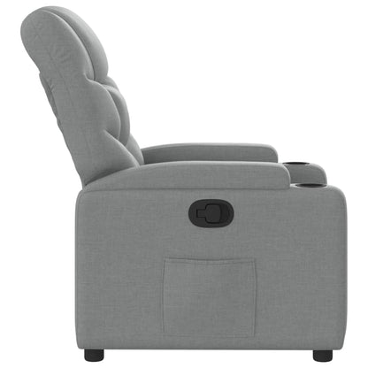 vidaXL Fauteuil relax Gris clair Tissu