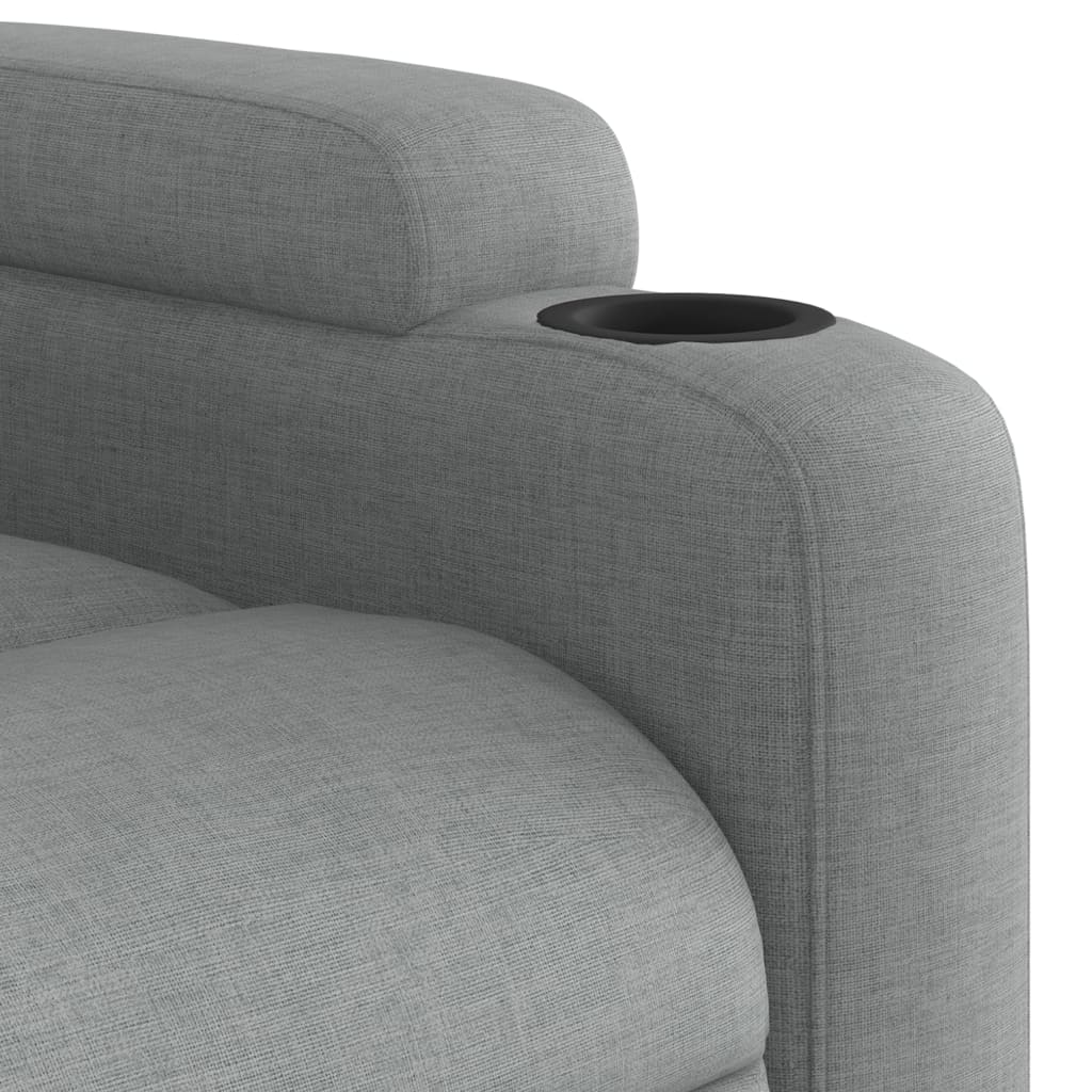 vidaXL Fauteuil relax Gris clair Tissu