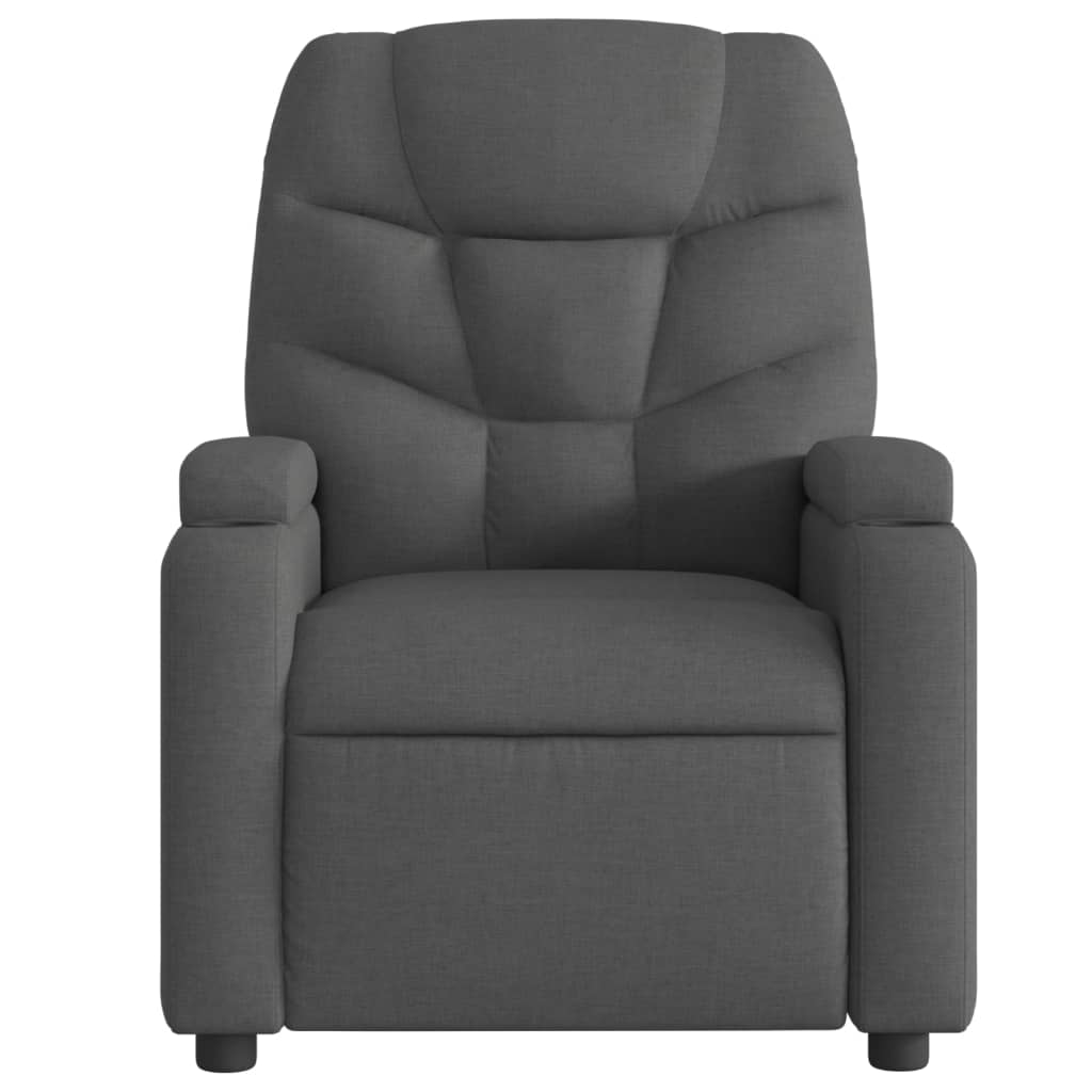 vidaXL Fauteuil de relaxation gris foncé en tissu