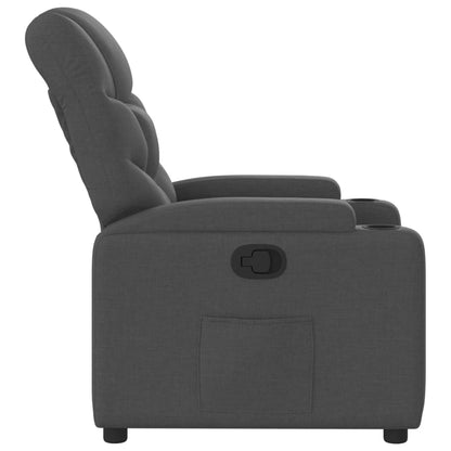 vidaXL Fauteuil de relaxation gris foncé en tissu