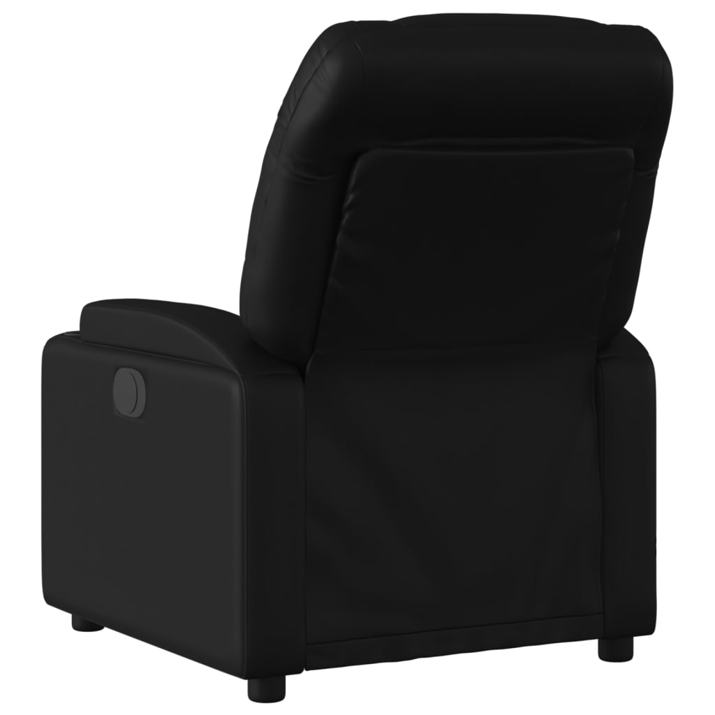 vidaXL Fauteuil relax en similicuir noir