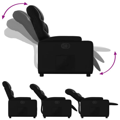 vidaXL Fauteuil relax en similicuir noir