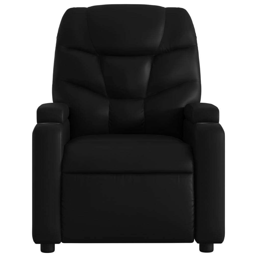 vidaXL Fauteuil relax en similicuir noir