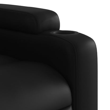 vidaXL Fauteuil relax en similicuir noir