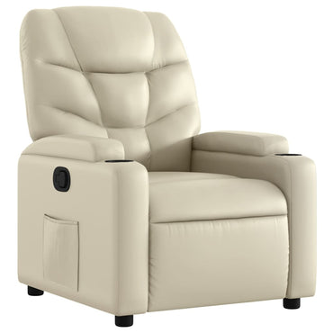 vidaXL Fauteuil relax crème similicuir
