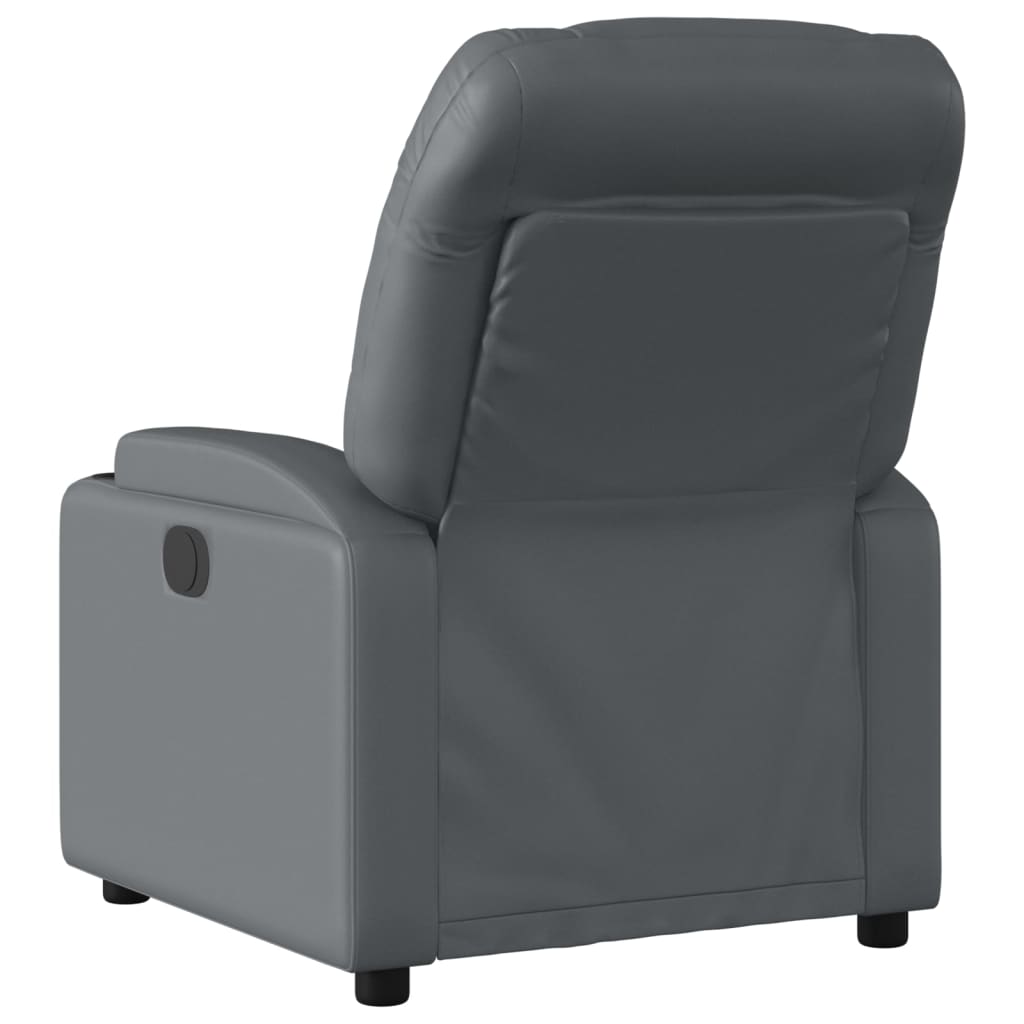 vidaXL Fauteuil relax gris en similicuir