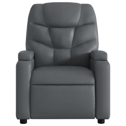 vidaXL Fauteuil relax gris en similicuir