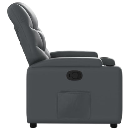 vidaXL Fauteuil relax gris en similicuir