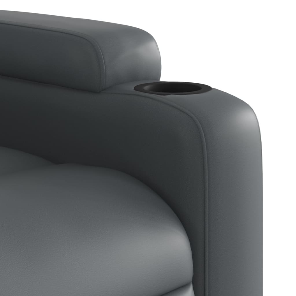 vidaXL Fauteuil relax gris en similicuir