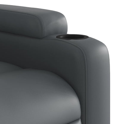 vidaXL Fauteuil relax gris en similicuir