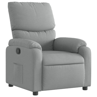 vidaXL Fauteuil relax Gris clair Tissu