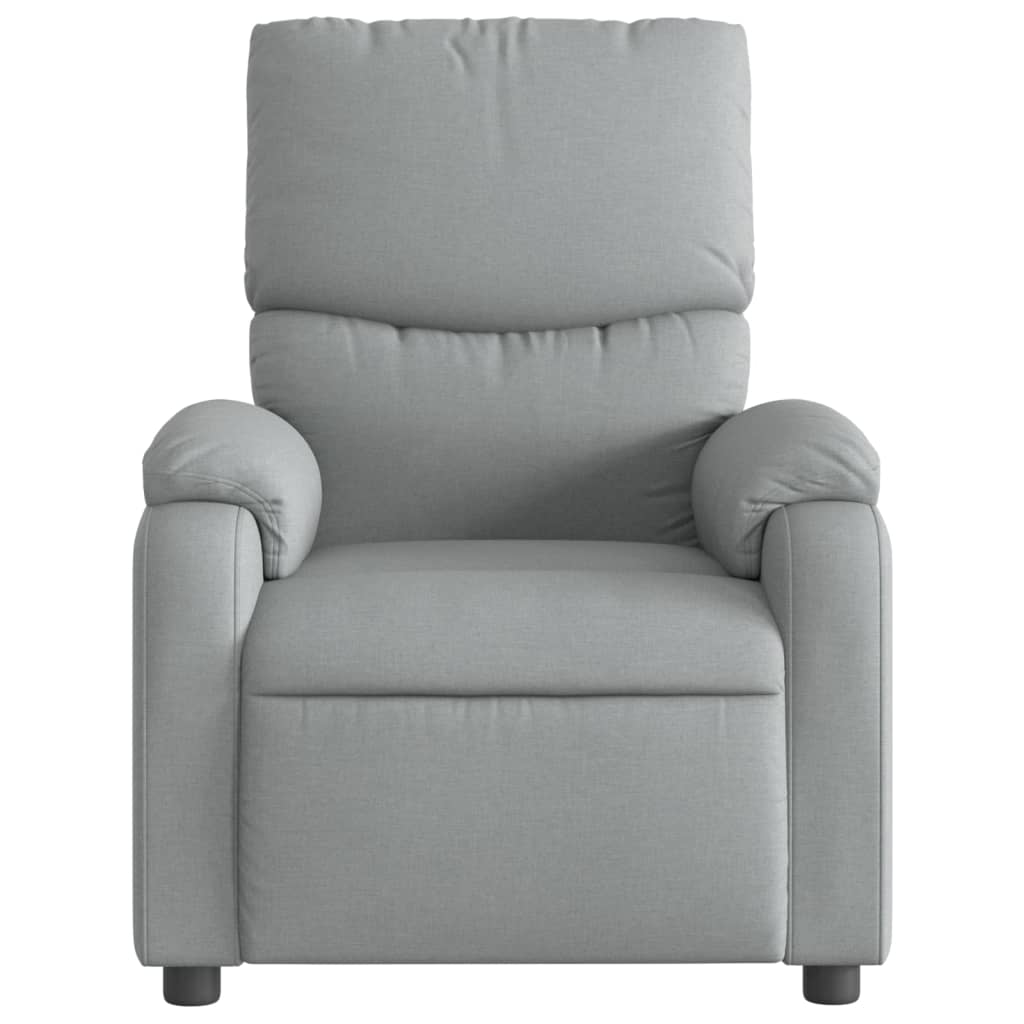 vidaXL Fauteuil relax Gris clair Tissu