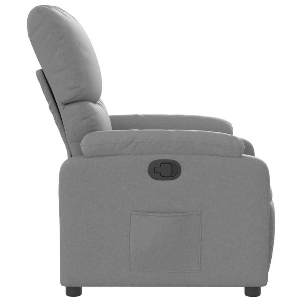 vidaXL Fauteuil relax Gris clair Tissu